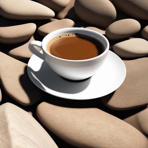 Prompt: coffee in a rock, 4k photograph