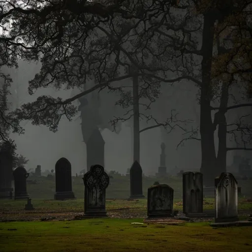 Prompt: dark graveyard
