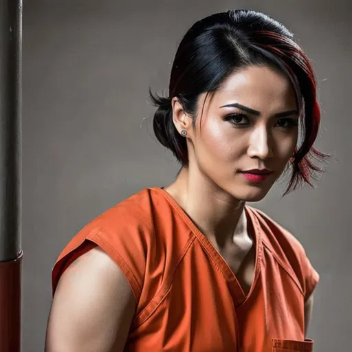 Prompt: ada wong as female inmate