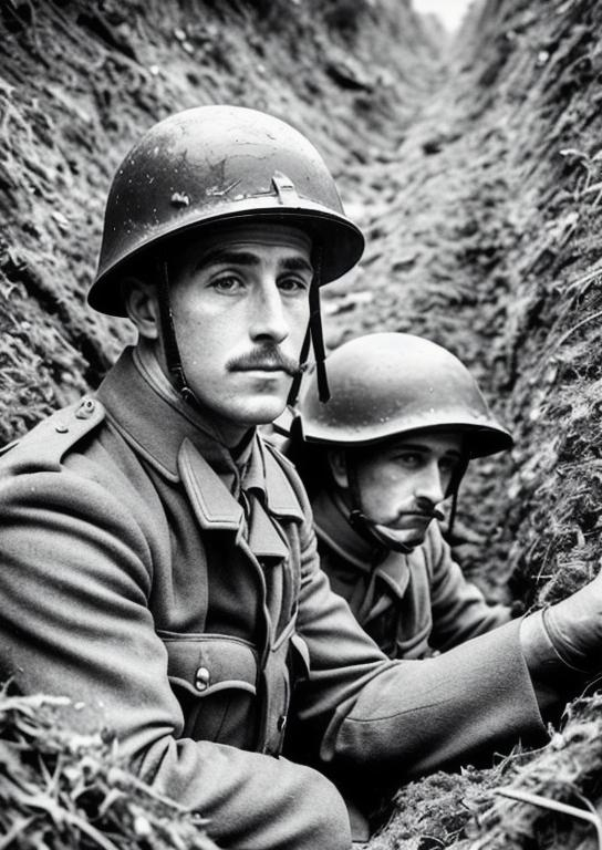german ww2 soldier looking in the camera, 4k