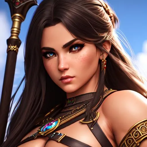 Prompt: extremely realistic, hyperdetailed, barbarian girl, extremely muscular, RPG, D&D, highly detailed face, highly detailed eyes, full body, whole body visible, full character visible, soft lighting, high definition, ultra realistic, unreal engine 5, 8K, digital art