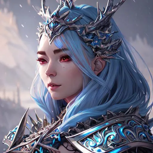 Ice fantasy creature, beautiful d&d character portra... | OpenArt