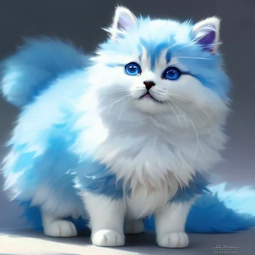 Smurf Cat Whimsy: Embrace Adorable Magic in Feline Blue 