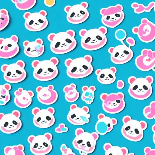 Prompt: Die-cut sticker, Cute kawaii panda sticker, white background, illustration minimalism, vector, pastel colors
