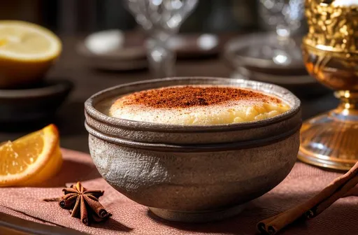 Prompt: (High Quality Masterpiece: 1.5), Peruvian Rice Pudding ((in a Crystal Goblet)), Tabletop with Cinnamon Pieces, View from Side, Photorealistic, High Details, Intricate, Sharp Focus, 8K, HD, Full-HD, Ultra -HD, Super-Resolution, Megapixel, sub-surface scattering, edge lighting, edge lighting, edge lighting, better lighting, refreshing, lumens Reflections, screen space reflections, Post Processing, Post Production, TXAA, De-Noise, shaders