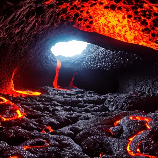 Prompt: lava tube