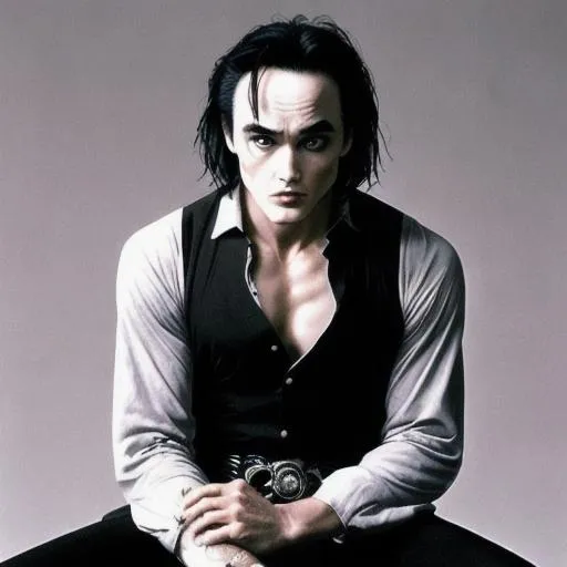 Prompt: brandon lee, vogue