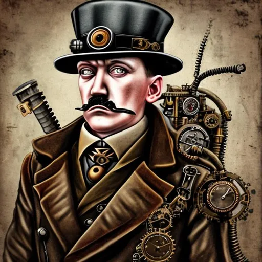 Prompt: steampunk hitler