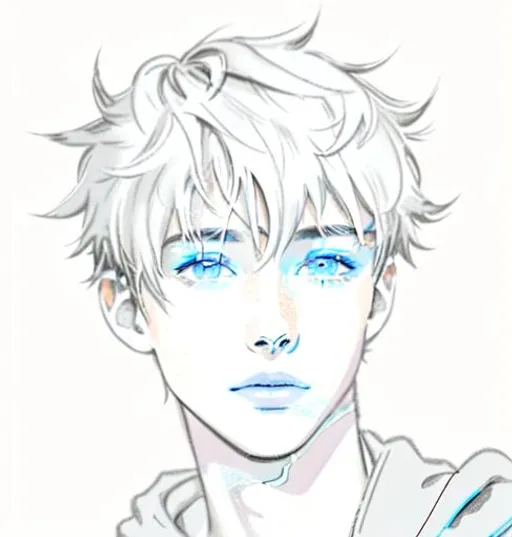 Prompt: Concept art, digital brush, Beautiful young teen boy, (13 year old kid) (messy hair)+ ((hair covering eye))++ emo cut, lightbrownhair boy, hair, sharp gaze, blue eyes, innocent, boy model, 16 years old, hot, pretty, cute, hoodie zipper, cinematic lighting, blue sky, bright colors, blue, green, yellow, white,  luminous, hyperdetailed, great composition, professional, artstation award, (white background)++ 