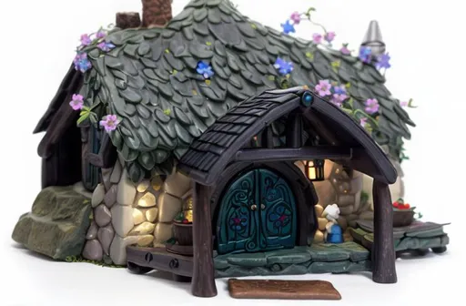 Prompt: a fairy cottage, symetric