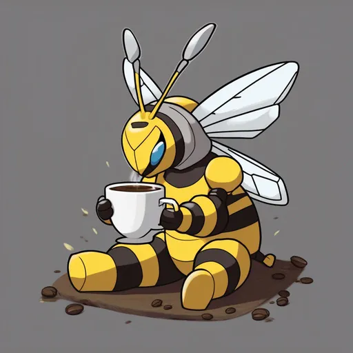 Prompt: Beedrill morning coffee