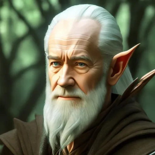 Prompt: George Carlin as a wood elf druid, fantasy, DnD Character, Character art, hd, high quality, trending art, trending on artstation, 8k, hyperrealistic, sharp focus, studio photo, Very detailed, zoomed out view of character, panned out view, full character visible