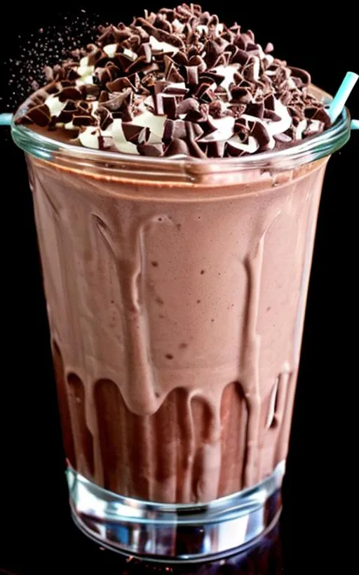 Prompt: Chocolate milkshake for restaurant menu
