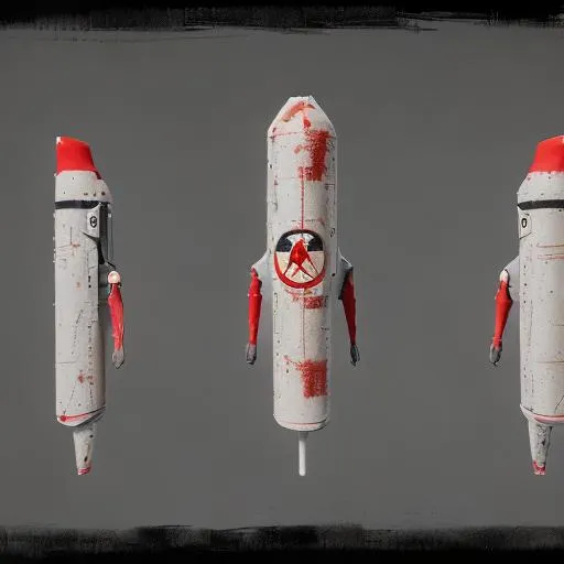 Prompt: bomb-pop themed nuclear missle

