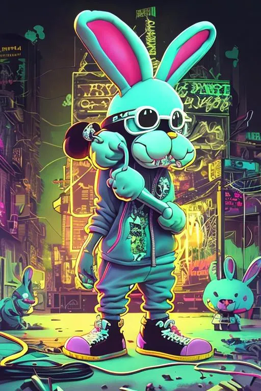Pixel Art Cyberpunk Phone Wallpaper - Killer Rabbit Media's Ko-fi