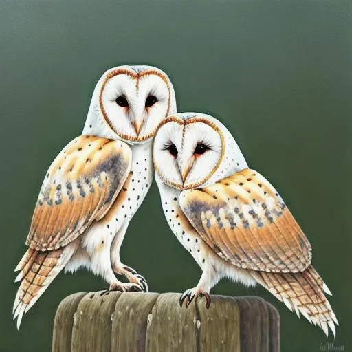 Painting of barn owls OpenArt