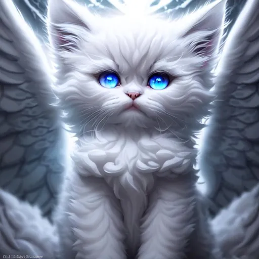 Prompt: Epic, Heroic, fantasy, ominous, cinematic lighting, 3D, HD, [{Fluffy!!! white! Persian Kitten}, Beautiful big glossy seductive reflective eyes,]::2, {Greek}mythology, mist, expansive Celtic background, digital painting, uber detailed, 64k, high quality, sharp focus, studio photo, intricate details, highly detailed --s98500
