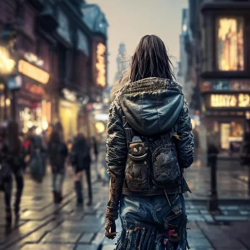 Prompt: highly detailed woman walk in town, 64K, UHD, HDR, hyper realistic, lens EF 70mm, cinematic lighting, nikon z fx device, woman wearing random clothes, long shot type, city lights context, highly detailed clothes, highly detailed face, highly detailed eyes, long hair, epic composition, high resolution scan, absolutely real, epic proportion, crystal clear photograph, beautyful and aesthetic.