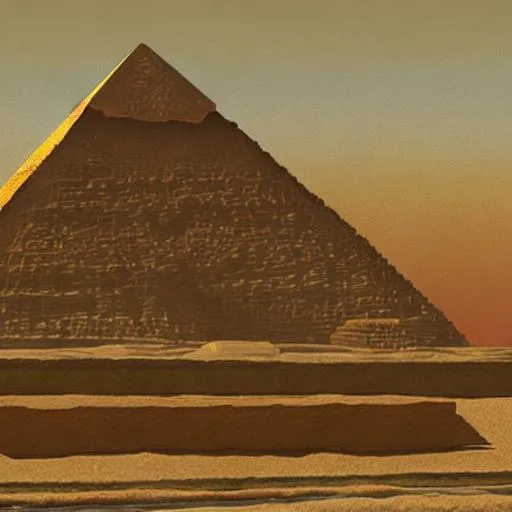 Prompt: Create a highly detailed accurate rendering including colors of the Egyptian pyramid complex.