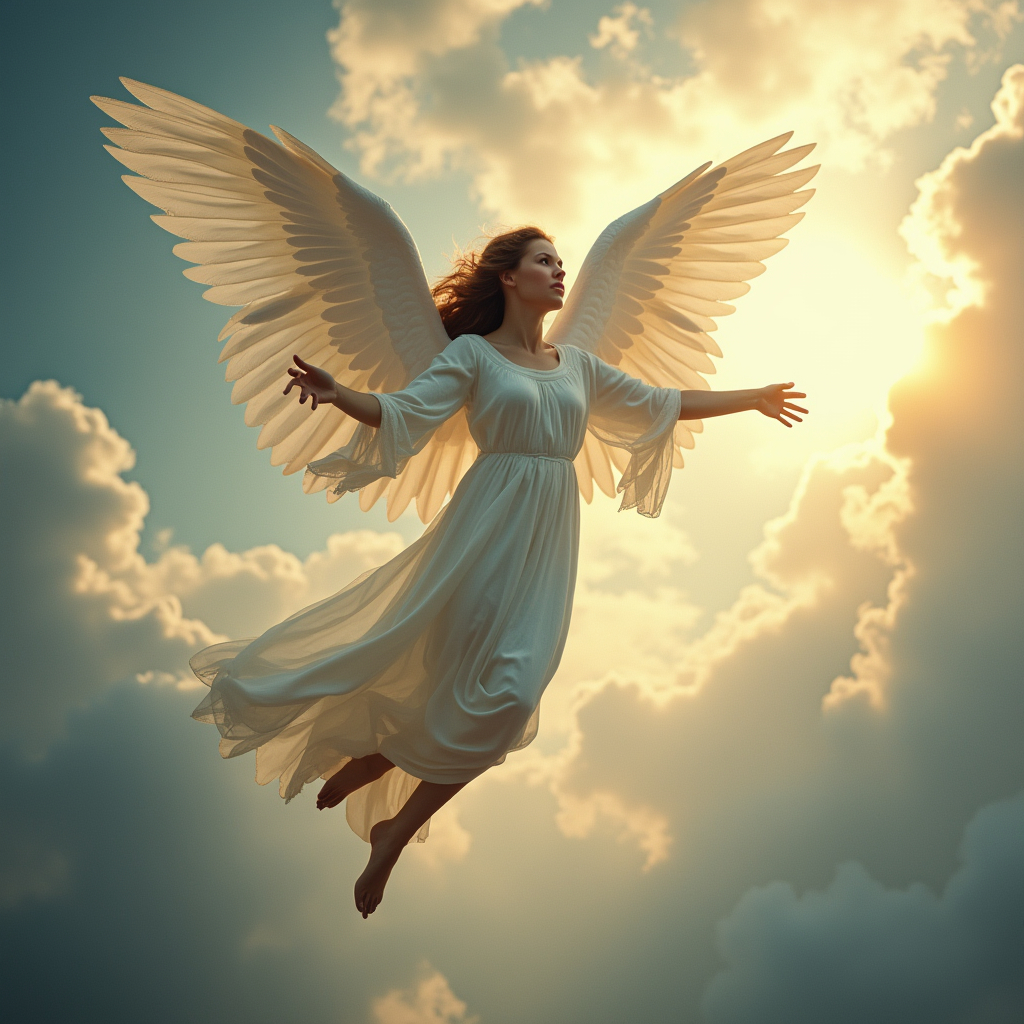 a angel flying