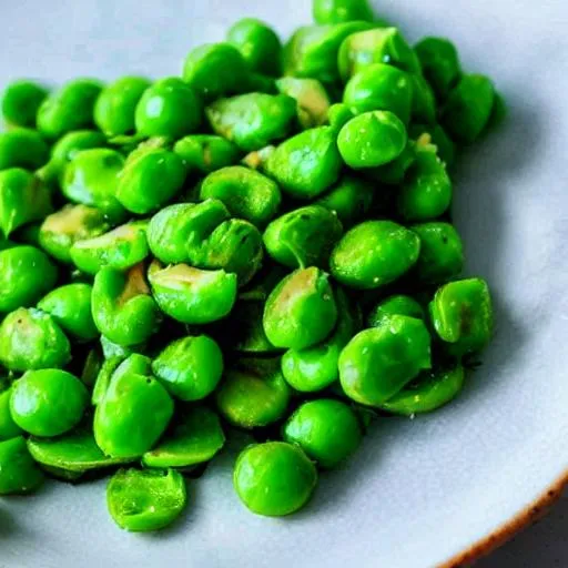 Prompt: peas on a plate