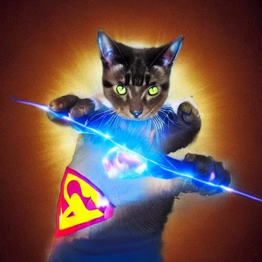 Prompt: A cat with super powers 