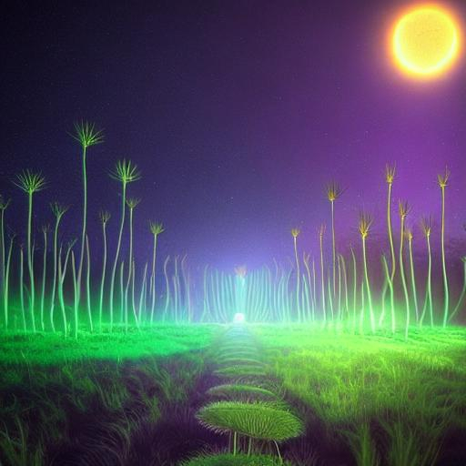 Highly detailed futuristic blacklight long exposure... OpenArt