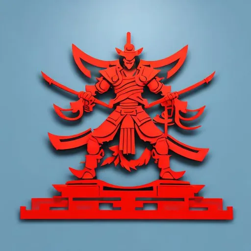 Prompt: windows desktop Icon with the theme samurai for a folder containing 3d printing slicers