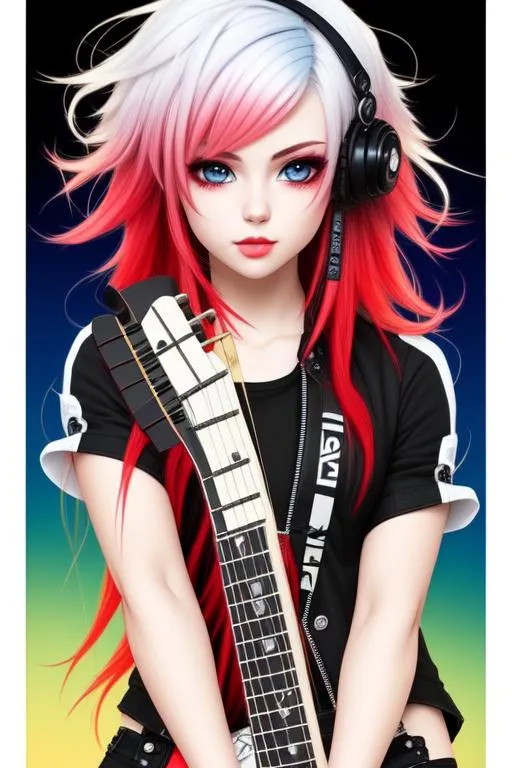 Anime Rocker Chick - Color | Step 1: Drawing it - EASY Step … | Flickr
