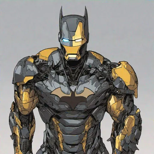 Prompt: Iron Man Fused With BatMan