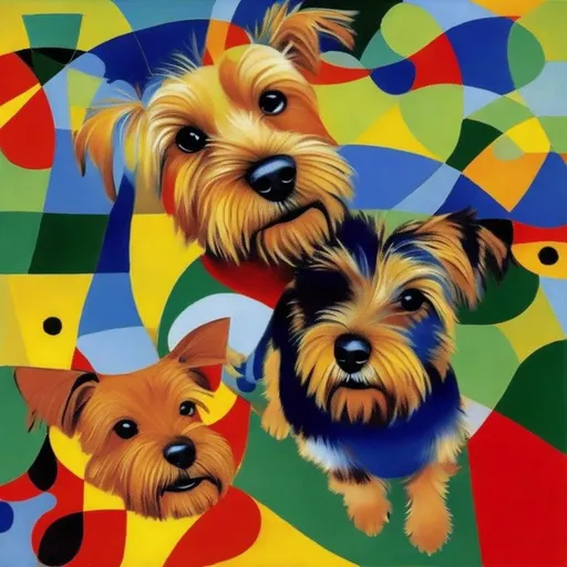 Prompt: ((Australian terrier dog)), in joan miro style