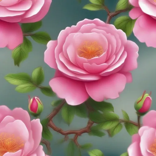 Prompt: Close up of a beautiful chinese rose, digital painting, intricate, highdefinition