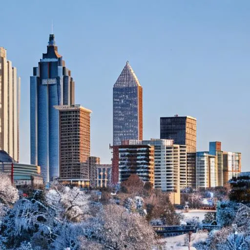 Prompt: Atlanta Georgia with snow