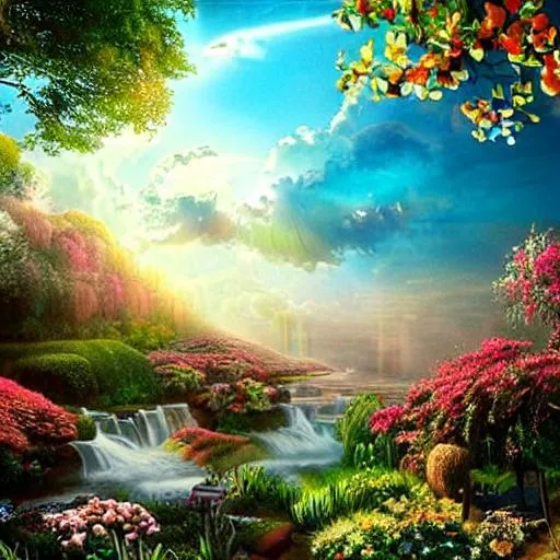Prompt: A place in heaven, 
hyperdetailed photorealistic, beautiful and bright 