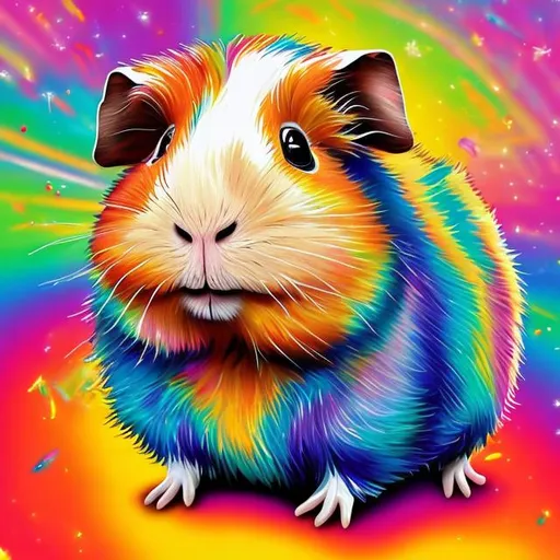 Prompt: Guinea pig in the style of Lisa frank