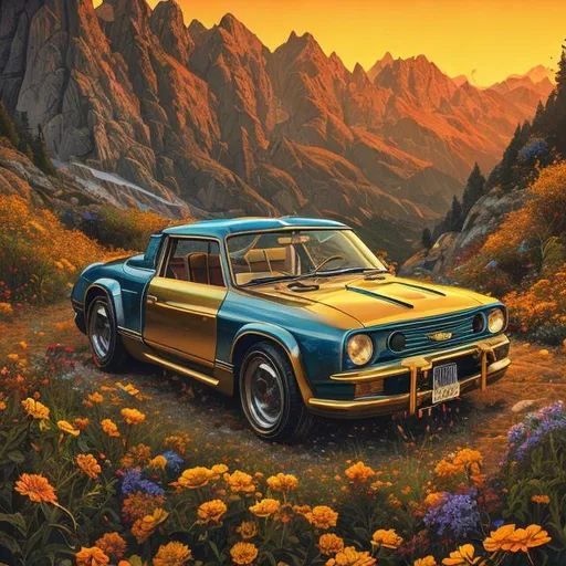 Prompt: alpine pedals   , vintage, hyperdetailed, 8k resolution concept art, complementary colors, deep color, hyperrealism, photorealism, golden hour, complex, detailed, expansive, photorealistic, retro, Julian Pott style