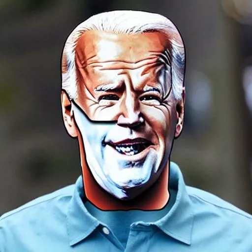 Joe Biden as a rubber Halloween mask | OpenArt