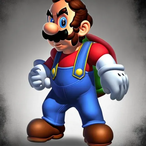 Prompt: Super Mario as a mortal Kombat character
