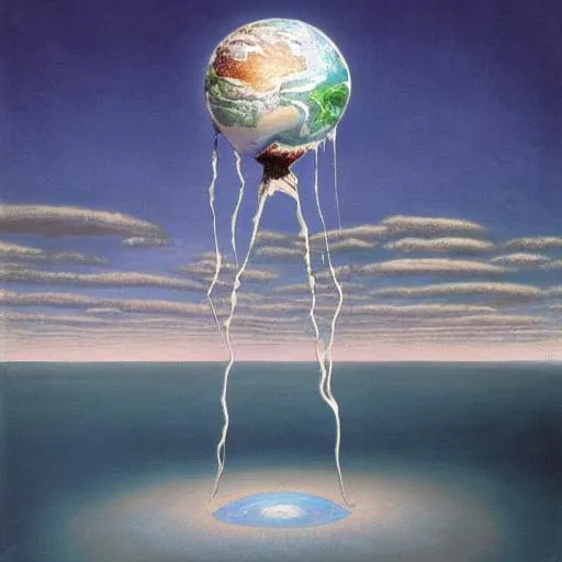 Prompt: the end of the world in surrealism
