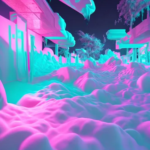 Prompt: Hyper realistic vaporwave strange crearure in the digital world