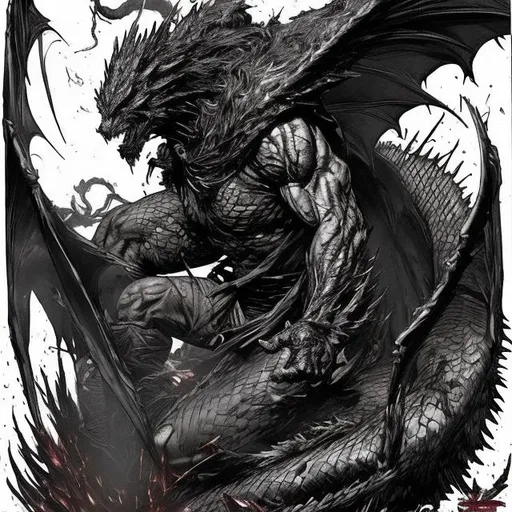 Prompt: Todd McFarlane dragon superman variant with big feather wings instead of Cape. Oriental. muscular. dark gritty. Bloody. Hurt. Damaged. Accurate. realistic. evil eyes. Slow exposure. Detailed. Dirty. Dark and gritty. Post-apocalyptic. Shadows. Sinister. Intense. 