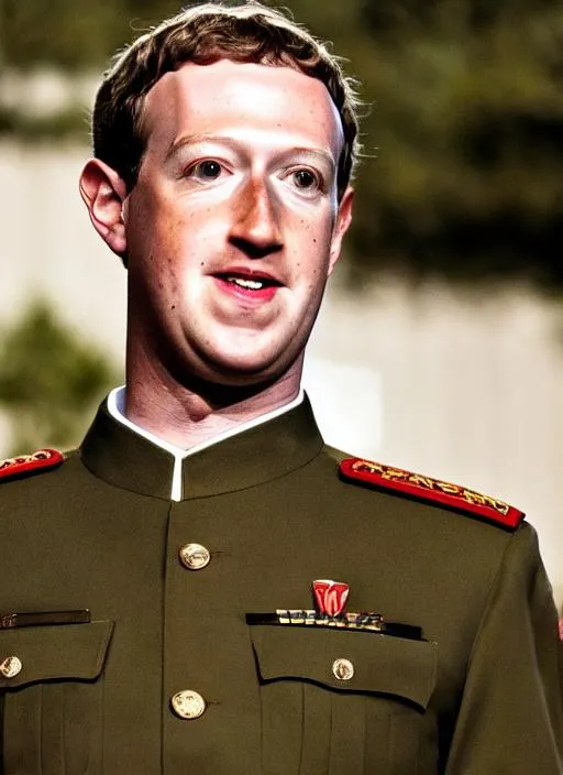 Prompt: 70mm Photo realistic portrait of ((Mark Zuckerberg)) cosplaying as Xi Jinping, dark Xi Jinping outfit, Chinese Communist Party, leader, dictator, powerful, Caesar, Beijing, ccp