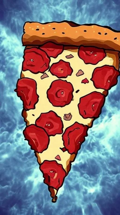 Prompt: When I die, The sky will cry, for the last slice of pizza