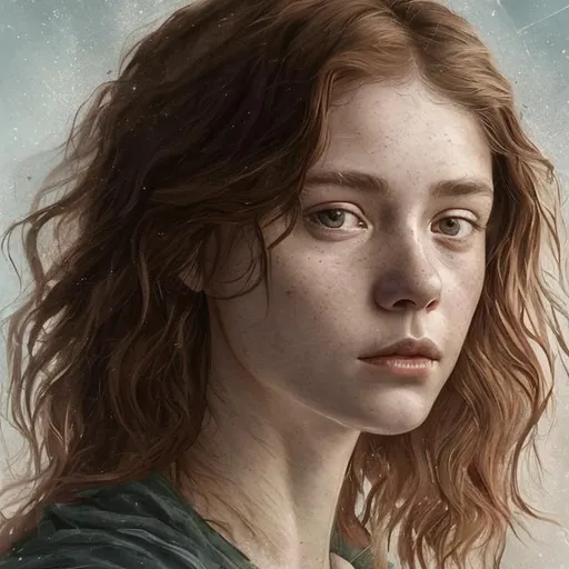 Prompt:  Digital art,4k, realistic, female,teen Certainly, Gus! Let's delve into the description of your protagonist, Gus (short for Gustina):

Gus is a young woman with a spirit for adventure and a determined mind. She has shoulder-length, tousled auburn hair that frames her face, accentuating her expressive amber eyes that are filled with curiosity and an eagerness for new experiences. Her fair complexion carries a hint of rosy cheeks, a reflection of her vibrant energy.

Gus possesses a confident yet down-to-earth demeanor. She typically dresses comfortably but stylishly, favoring a mix of casual and practical attire. You might find her in a comfortable sweater, a pair of jeans, and sneakers, ready to tackle whatever challenges come her way. She believes that true strength lies in embracing her authentic self.

With a quick wit and a genuine kindness, Gus is known for her ability to make friends easily. She values deep connections, meaningful conversations, and the power of human connection. Throughout her time at the university in Cambridge, she embarks on thrilling adventures, showcasing her bravery, intelligence, and resilience.
