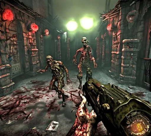 Prompt: Kino der toten, zombies