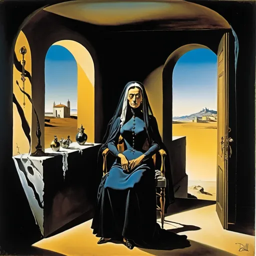 Prompt: The Widow, by Salvador Dali