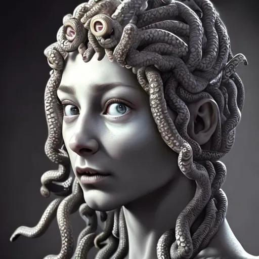 Hyper realistic face beautiful hyper detailed Medusa | OpenArt