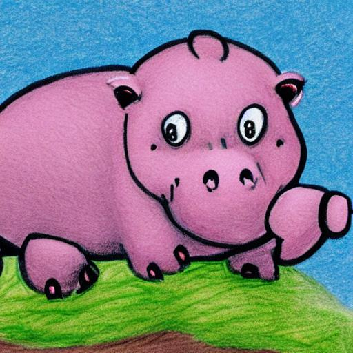 Draw a Hippopotamus · Art Projects for Kids