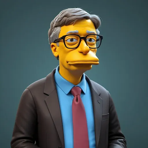 Prompt: bill gates
 in 3d simpson style