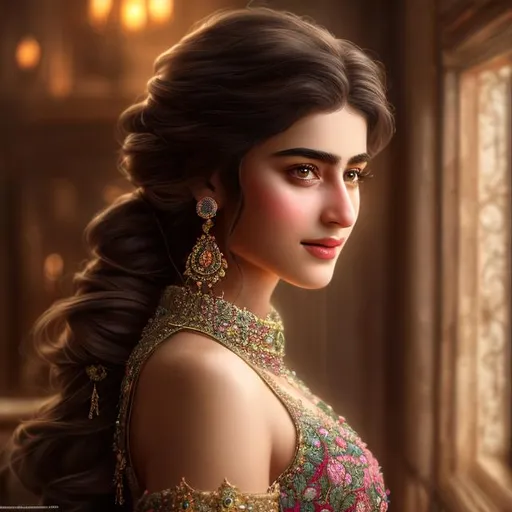 Prompt: create most beautiful photograph of most beautiful fictional, Kurdish young happy hyper-sexy girl, extremely, detailed environment, detailed background, intricate, detailed skin, natural colors , professionally color graded, photorealism, 8k, moody lighting.
